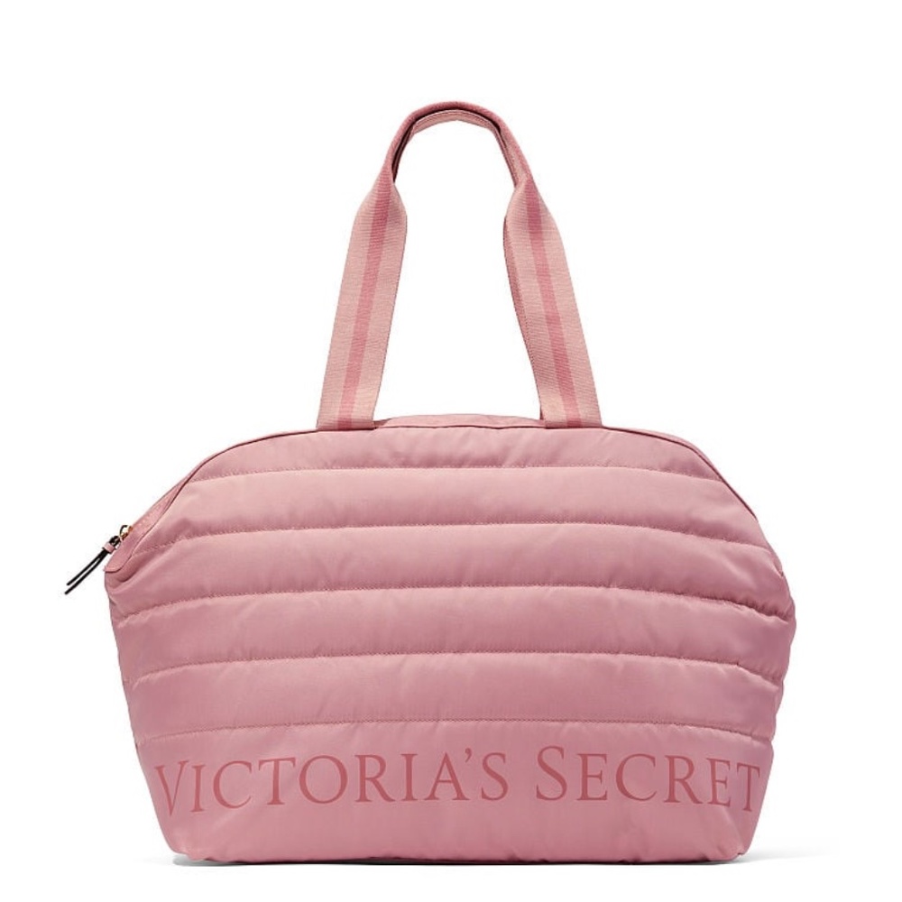 Victoria's Secret Quilted Duffle Bag Pink NEW